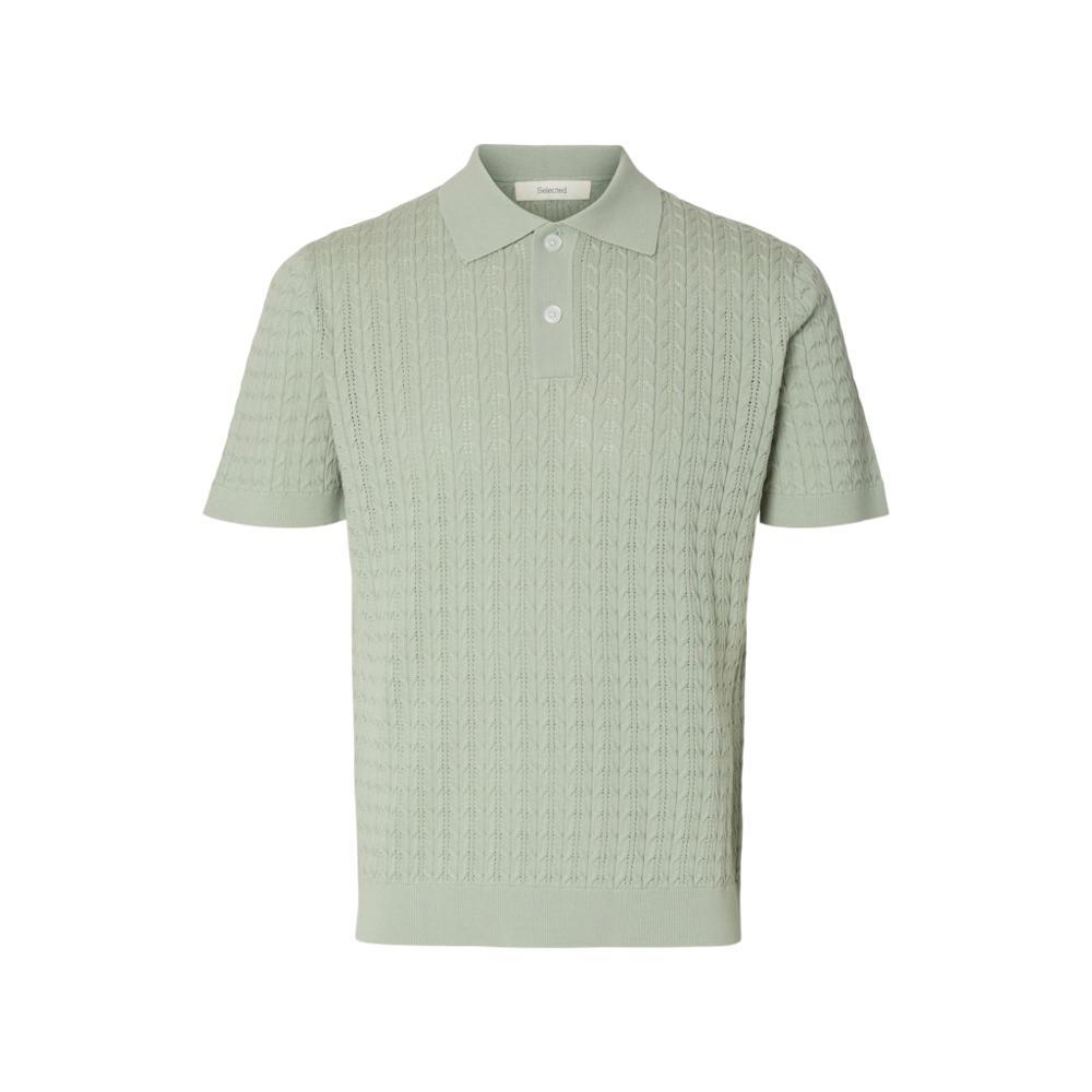 Selected Homme Mattis Cable Knit Polo Shirt